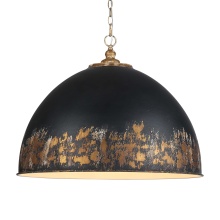 Golden 0809-8P VG-WBI - Golden Lighting Alison 8-light Pendant in Vintage Gold and Weathered Black Iron shade